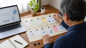 ブログの途中経過と実績画面を時系列で整理する60代男性